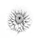 violet chrysanthemum  tattoo design idea