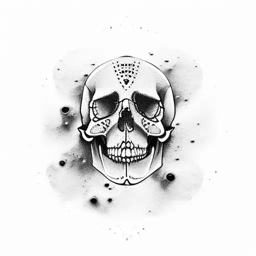 half face half skull tattoo design idea