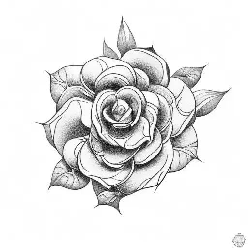 piony, gardenia tattoo design idea