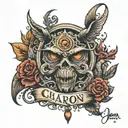 charon boatman tattoo design idea