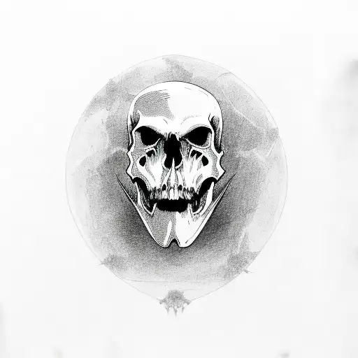 vampire skull  tattoo design idea