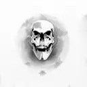 vampire skull  tattoo design idea