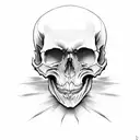 vampire skull  tattoo design idea