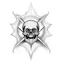 vampire skull  tattoo design idea