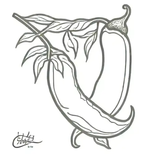 chilli pepper, spicy, frienship tattoo design idea