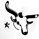 "may" with taurus symbol  tattoo design idea
