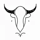 "may" with taurus symbol  tattoo design idea