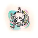 puppeteer witch hand y2k  tattoo design idea