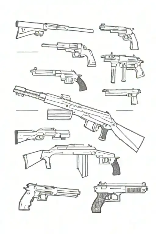 weapon tattoo design idea