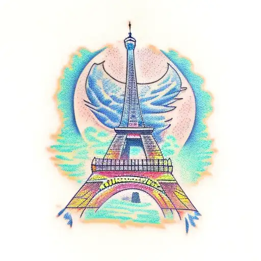 Eiffel Tower tattoo design idea