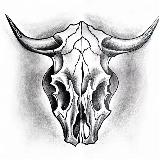 Bull Skull tattoo design idea