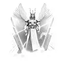 Thor walking through heavens gate tattoo design idea