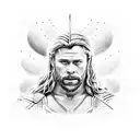 Thor walking through heavens gate tattoo design idea