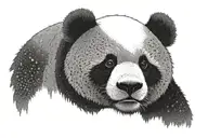 panda face tattoo design idea
