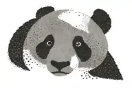 panda face tattoo design idea