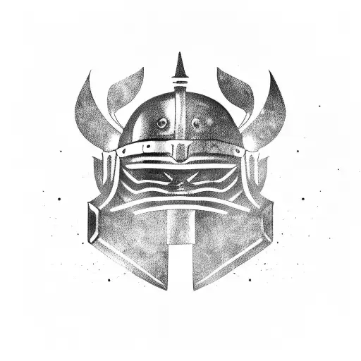 Crow helmet viking lollipop tattoo design idea