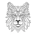 Epilepsy awareness ribbon formed by an intricate eagle and lion design tattoo design idea