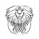 Epilepsy awareness ribbon formed by an intricate eagle and lion design tattoo design idea