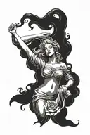 aphrodite goddess tattoo design idea