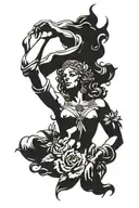 aphrodite goddess tattoo design idea