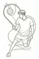 badminton tattoo design idea