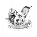 juice wrld 999 "Legends Never Die" tattoo design idea