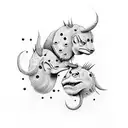 twins with words reactance and reversal on each  tattoo design idea