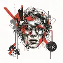 Glasses tattoo design idea