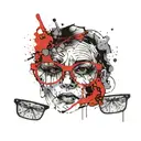 Glasses tattoo design idea