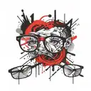 Glasses tattoo design idea