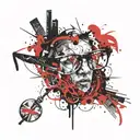 Glasses tattoo design idea