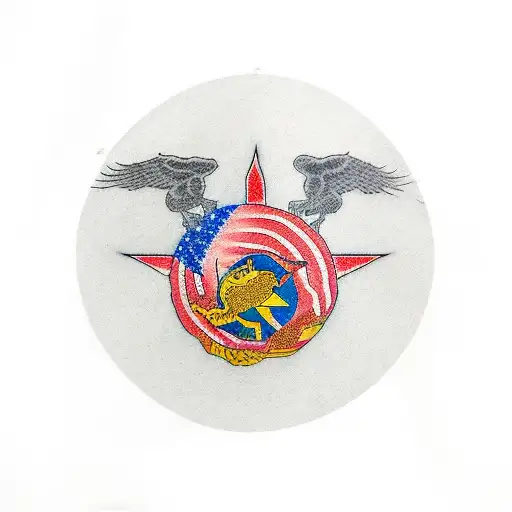 flying Texas flag tattoo design idea