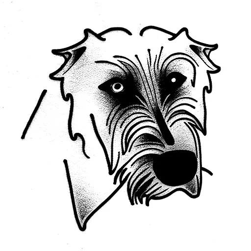 irish wolfhound tattoo design idea