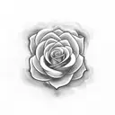 Chanel logo with rose tattoo design idea