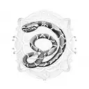 a snake that symbolizes gemini tattoo design idea