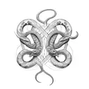 a snake that symbolizes gemini tattoo design idea