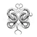 a snake that symbolizes gemini tattoo design idea