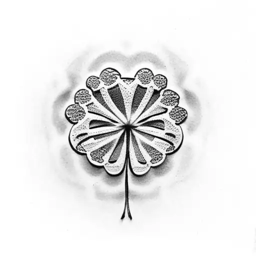 4 leaf clover  tattoo design idea