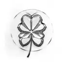 4 leaf clover  tattoo design idea