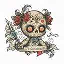 voodoo doll tattoo design idea