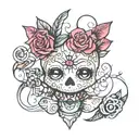 voodoo doll tattoo design idea