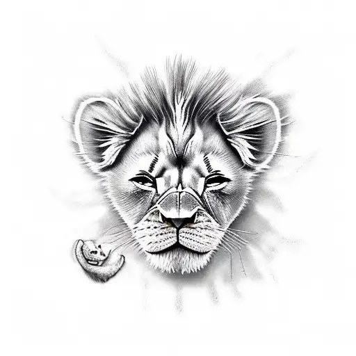 lion king tattoo design idea