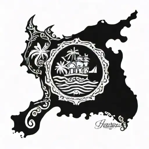Bahamas tattoo design idea