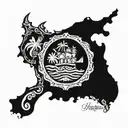 Bahamas tattoo design idea