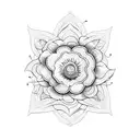 surf table flowers tattoo design idea