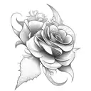 surf table flowers tattoo design idea