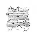 brick wall tattoo design idea