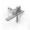 brick wall falling down tattoo design idea