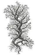 poison tree intertwined tattoo design idea