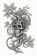 poison tree intertwined tattoo design idea